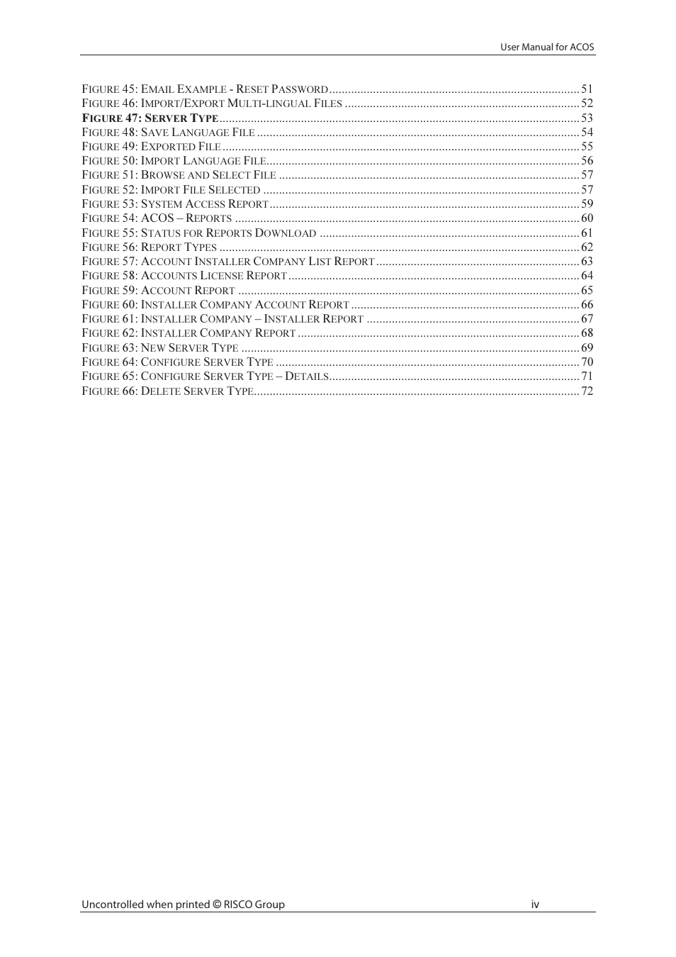 RISCO Group ACOS User Manual | Page 7 / 88