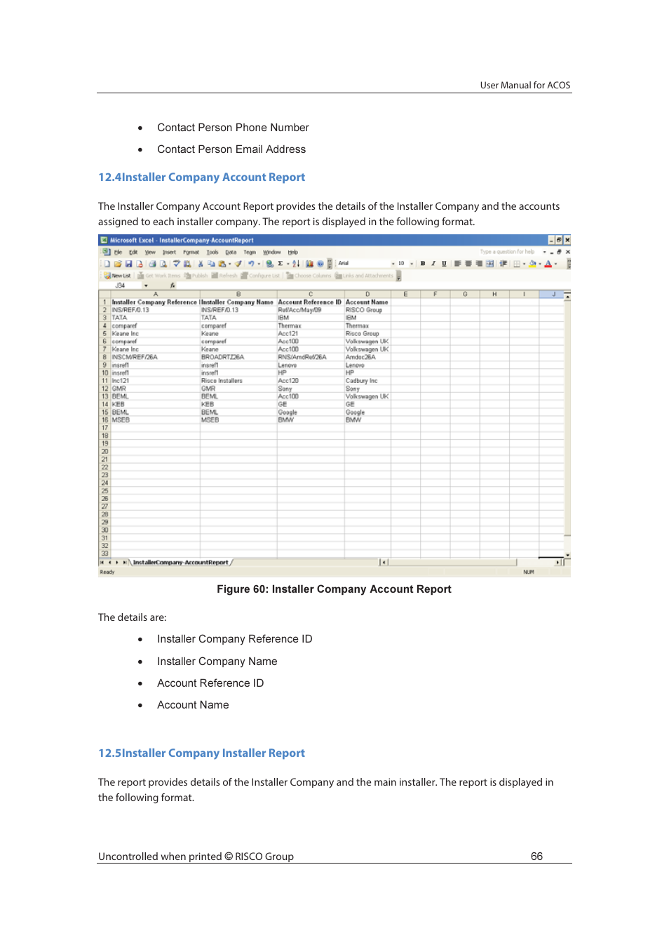 RISCO Group ACOS User Manual | Page 74 / 88