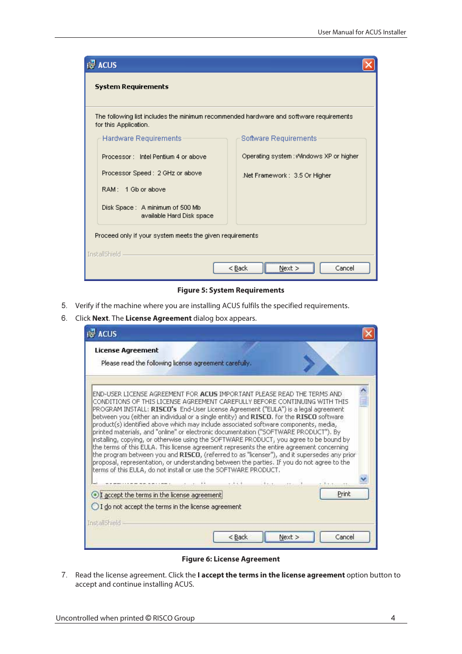 RISCO Group ACUS User Manual | Page 10 / 28