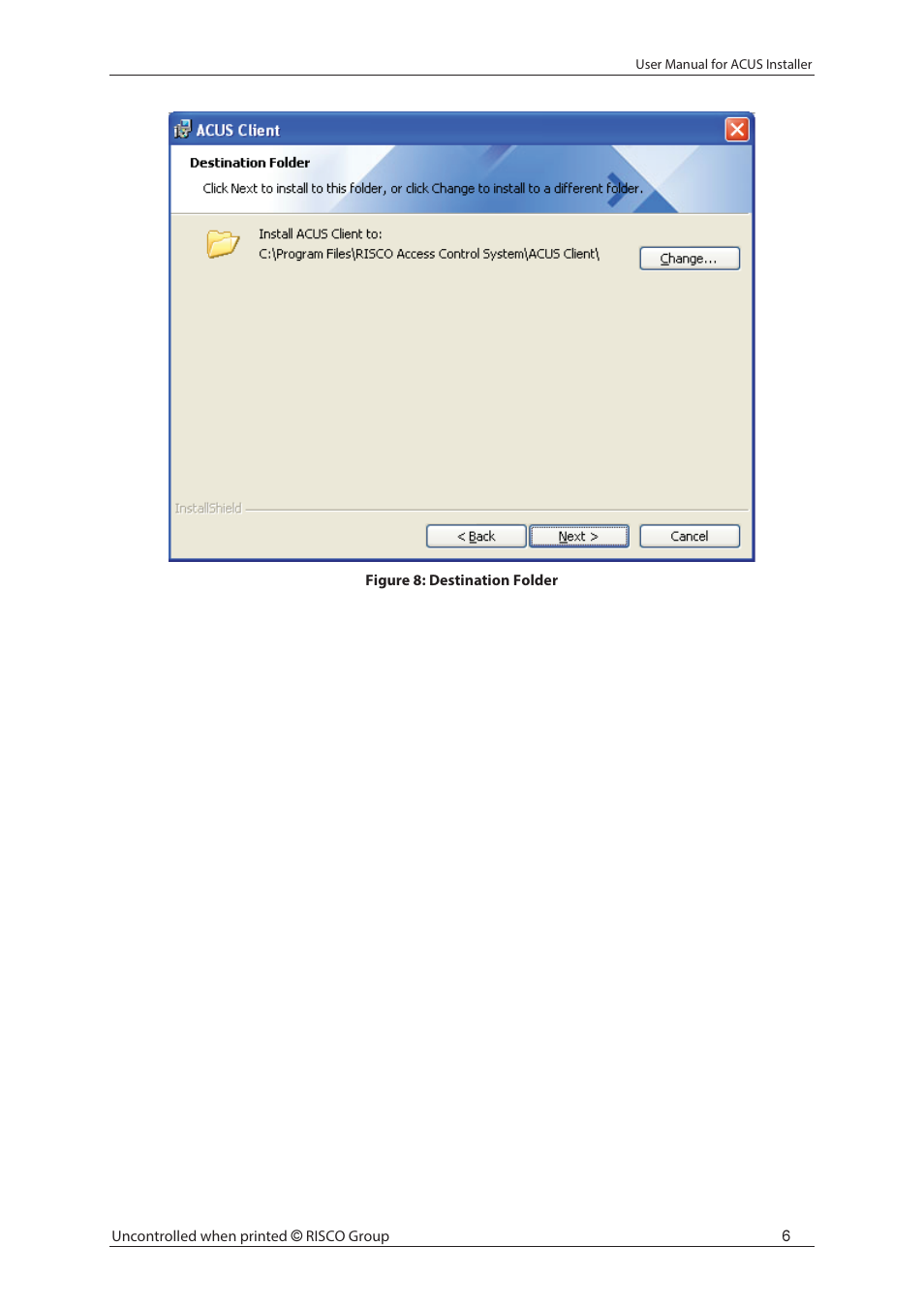 RISCO Group ACUS User Manual | Page 12 / 28