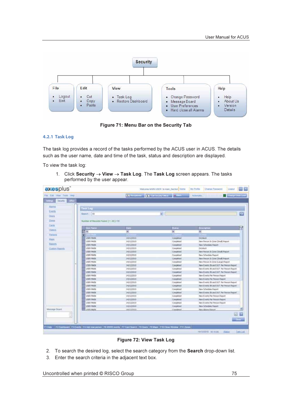 RISCO Group ACUS User Manual | Page 103 / 525