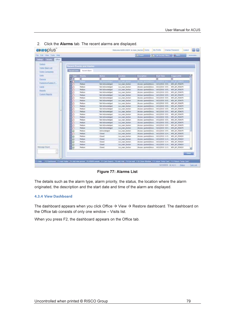 RISCO Group ACUS User Manual | Page 107 / 525
