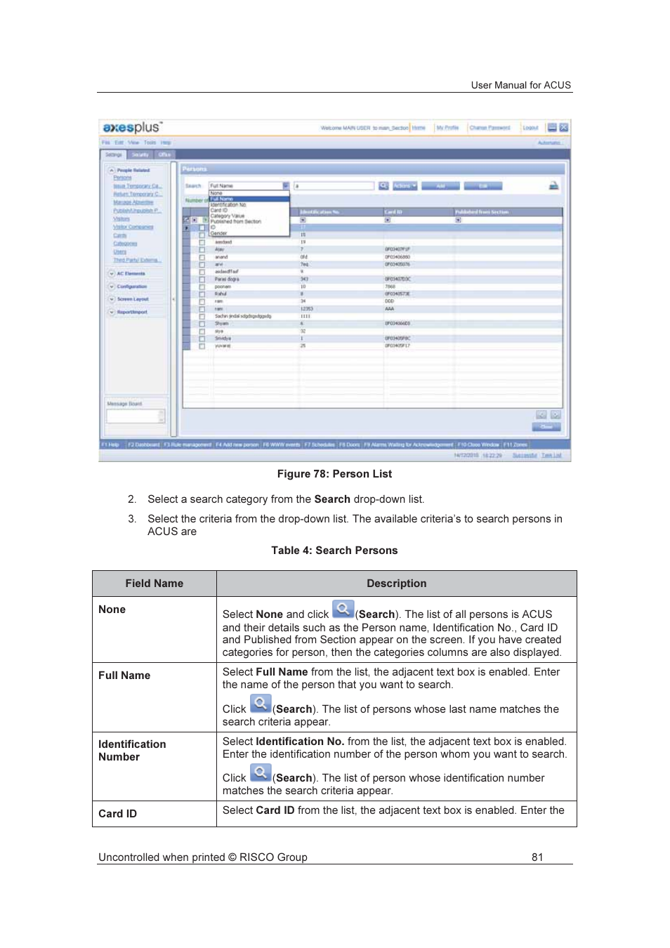 RISCO Group ACUS User Manual | Page 109 / 525