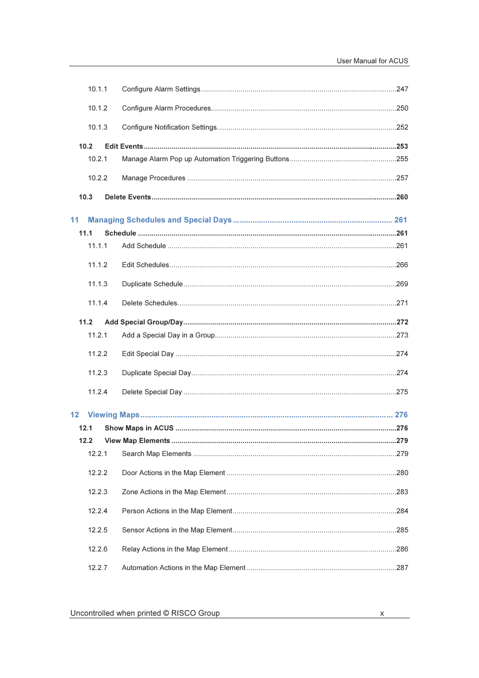 RISCO Group ACUS User Manual | Page 11 / 525