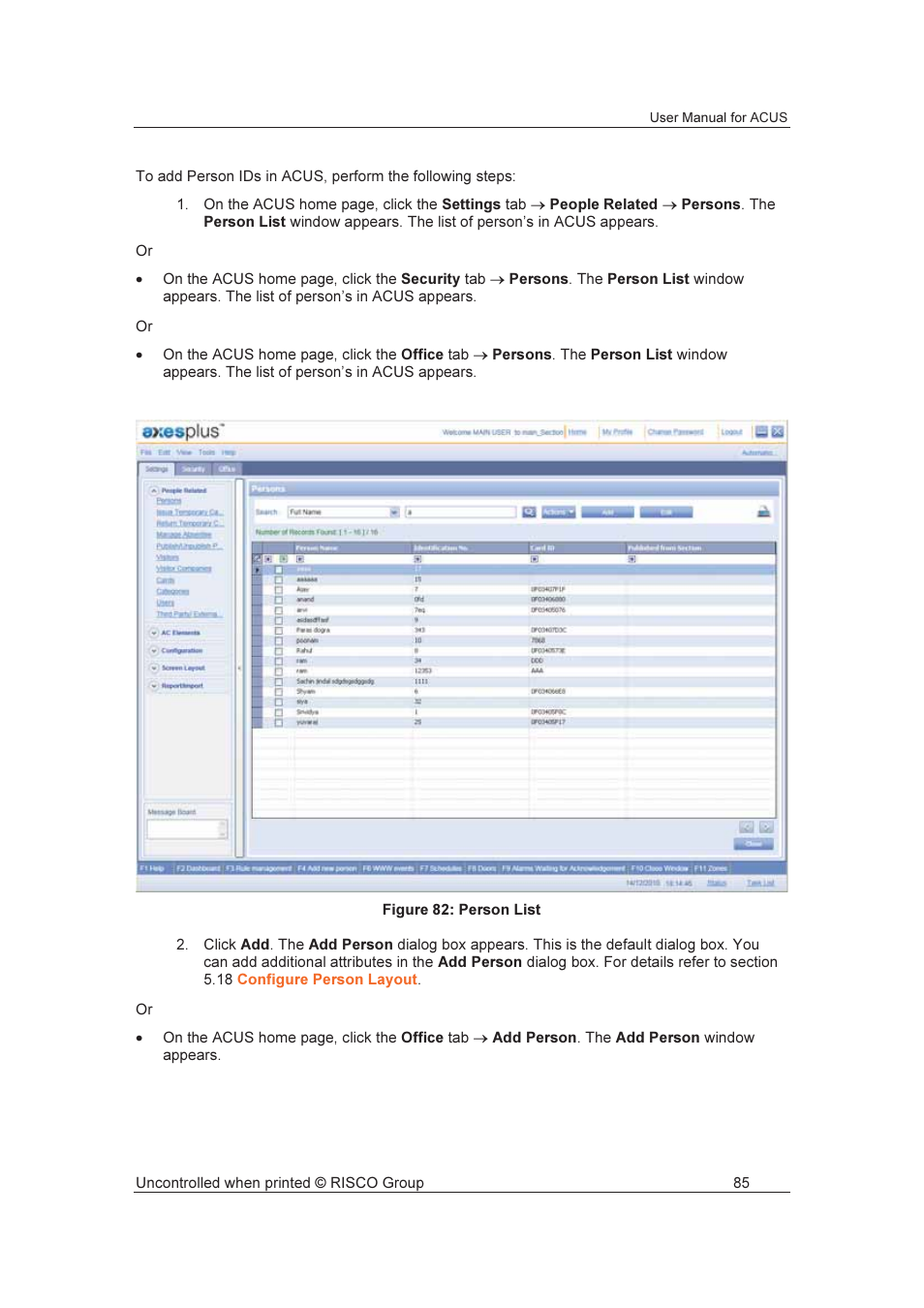 RISCO Group ACUS User Manual | Page 113 / 525