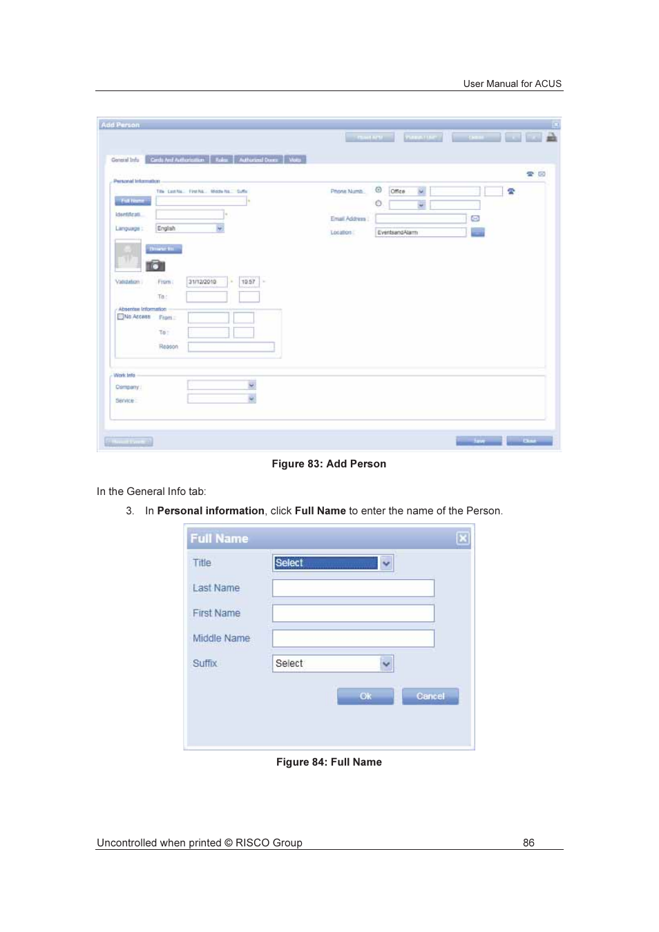 RISCO Group ACUS User Manual | Page 114 / 525