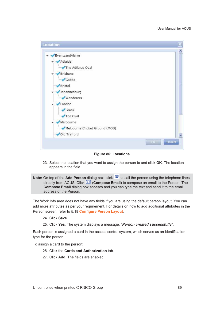 RISCO Group ACUS User Manual | Page 117 / 525