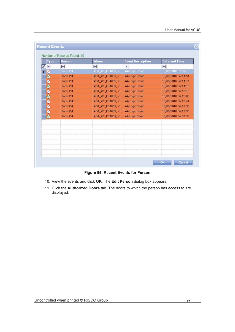 RISCO Group ACUS User Manual | Page 125 / 525