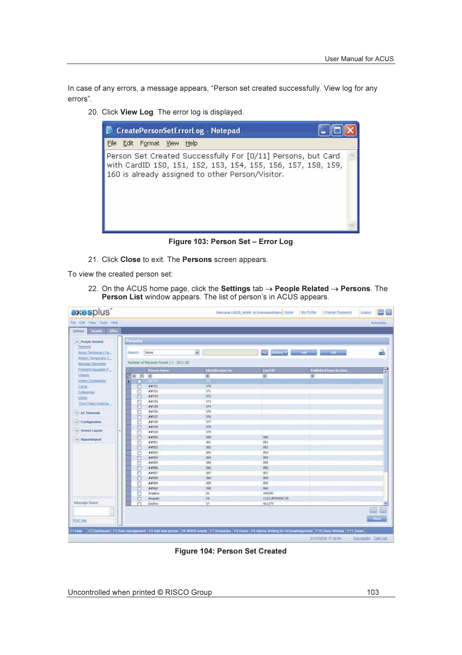 RISCO Group ACUS User Manual | Page 131 / 525