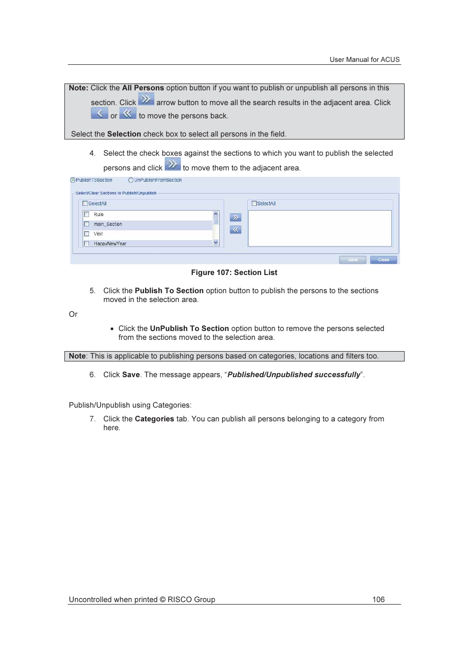 RISCO Group ACUS User Manual | Page 134 / 525