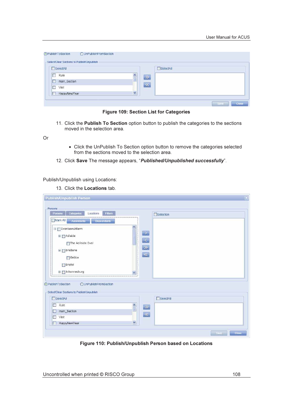 RISCO Group ACUS User Manual | Page 136 / 525