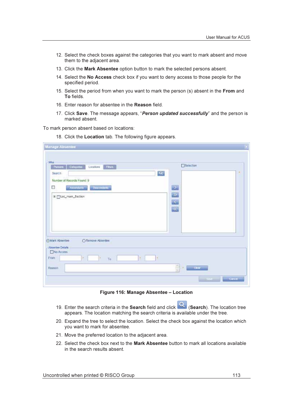 RISCO Group ACUS User Manual | Page 141 / 525