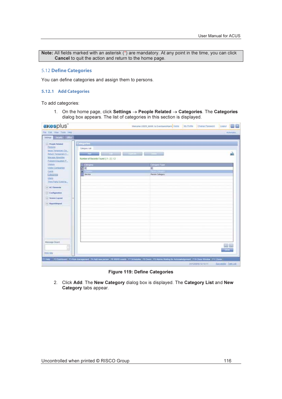 RISCO Group ACUS User Manual | Page 144 / 525