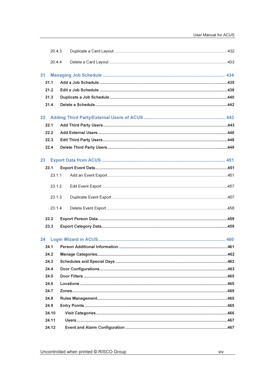 RISCO Group ACUS User Manual | Page 15 / 525