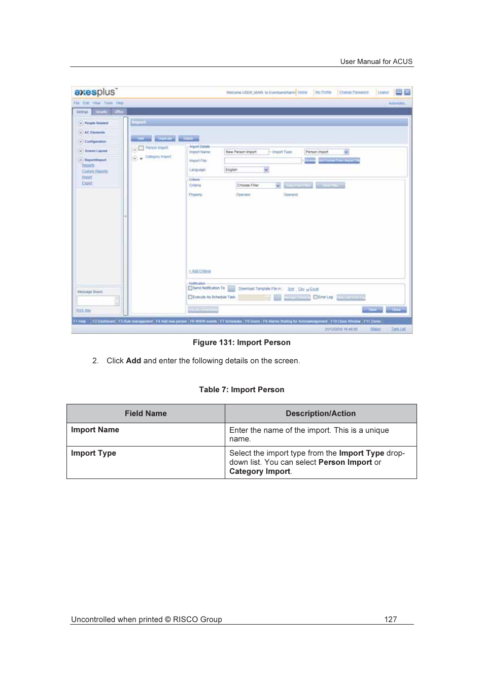 RISCO Group ACUS User Manual | Page 155 / 525