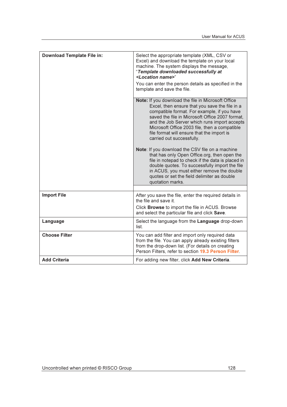 RISCO Group ACUS User Manual | Page 156 / 525