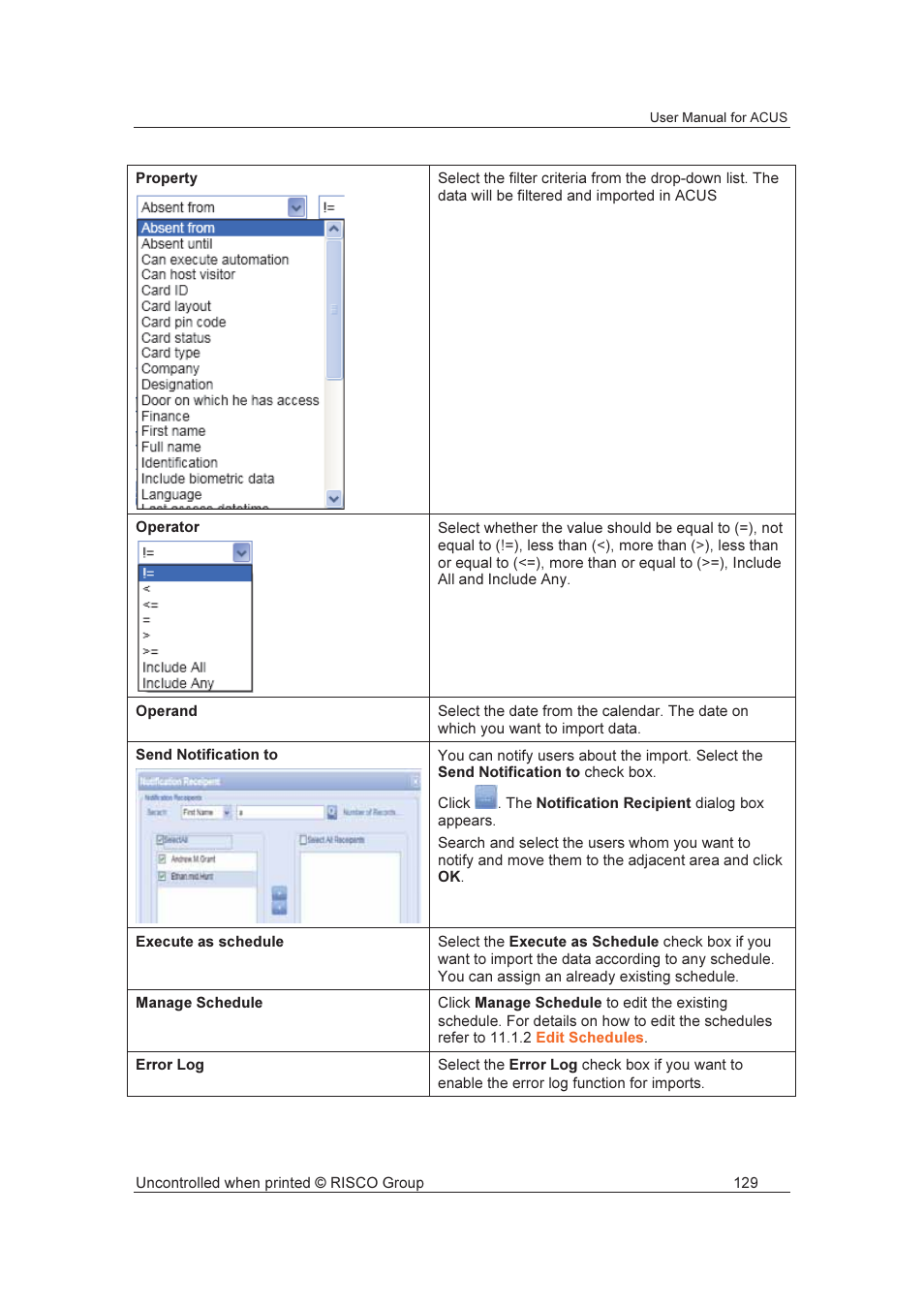 RISCO Group ACUS User Manual | Page 157 / 525