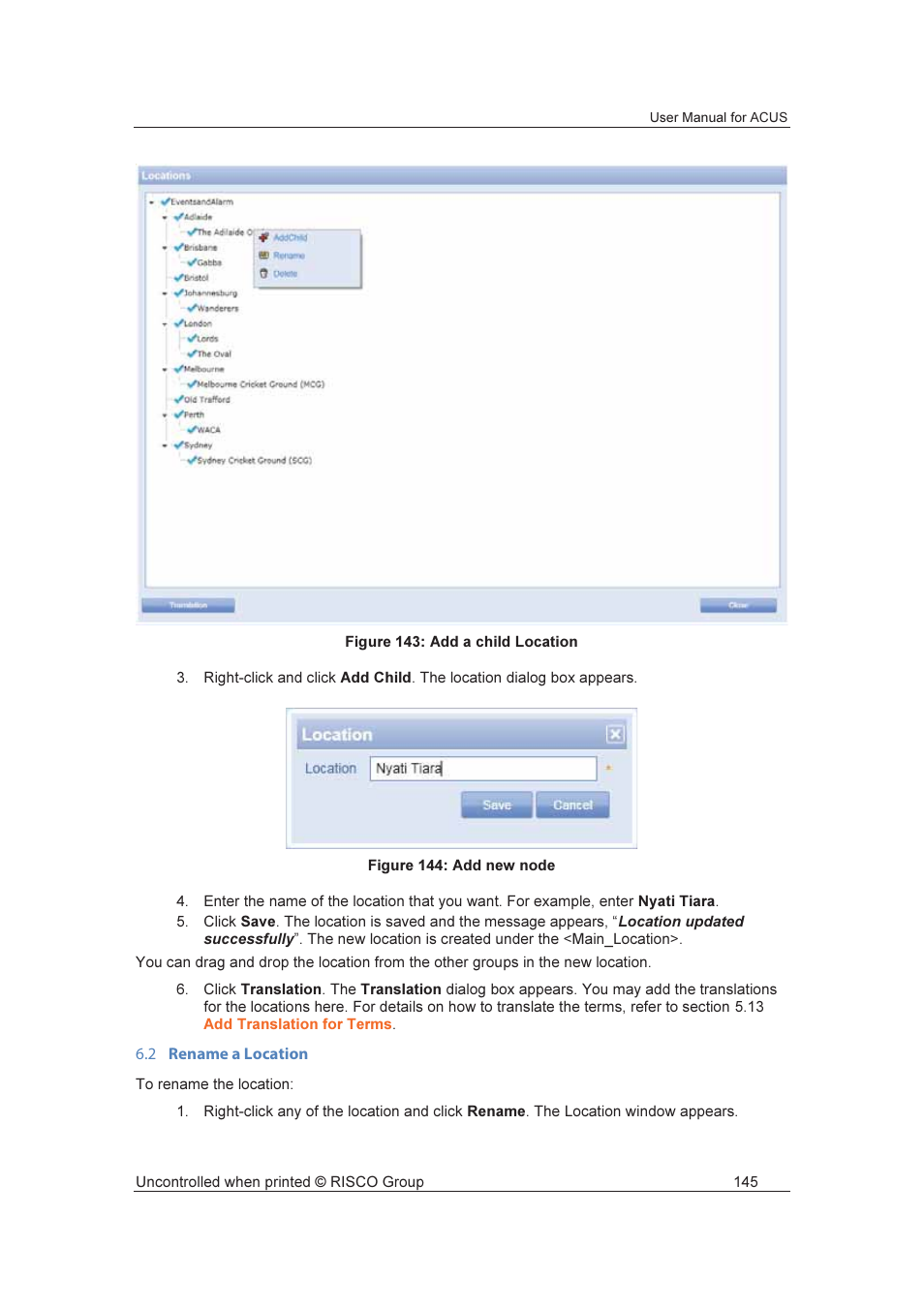RISCO Group ACUS User Manual | Page 173 / 525