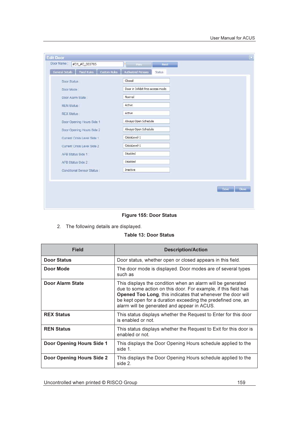 RISCO Group ACUS User Manual | Page 187 / 525