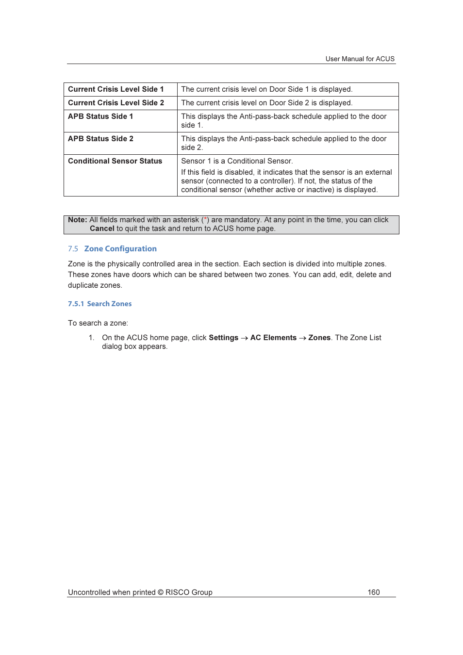 RISCO Group ACUS User Manual | Page 188 / 525