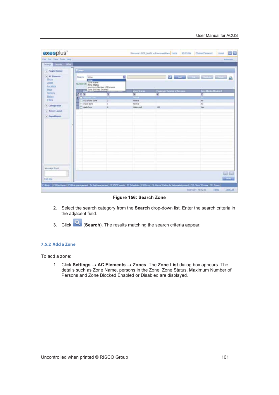 RISCO Group ACUS User Manual | Page 189 / 525