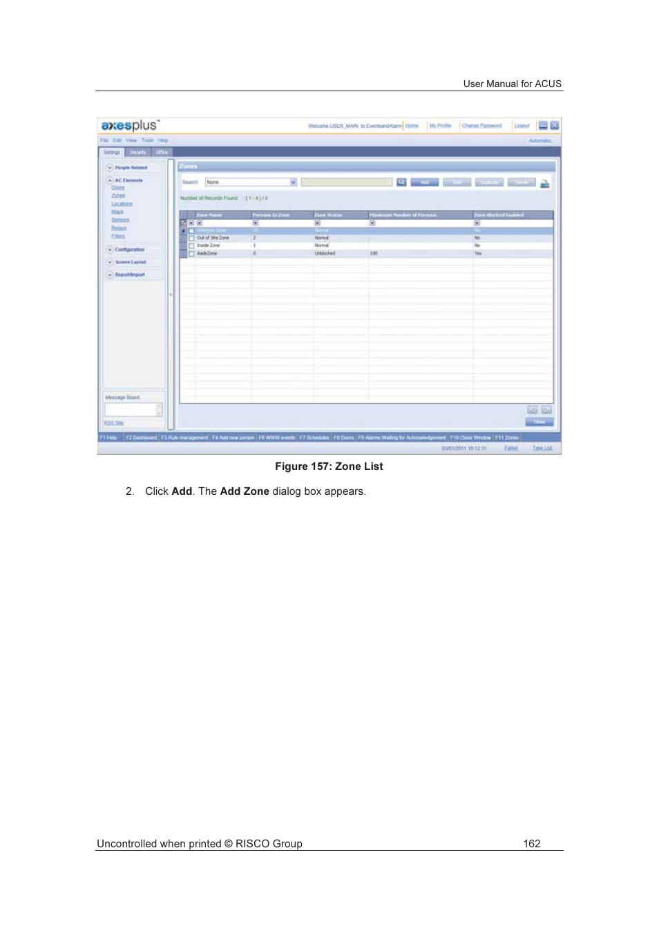 RISCO Group ACUS User Manual | Page 190 / 525