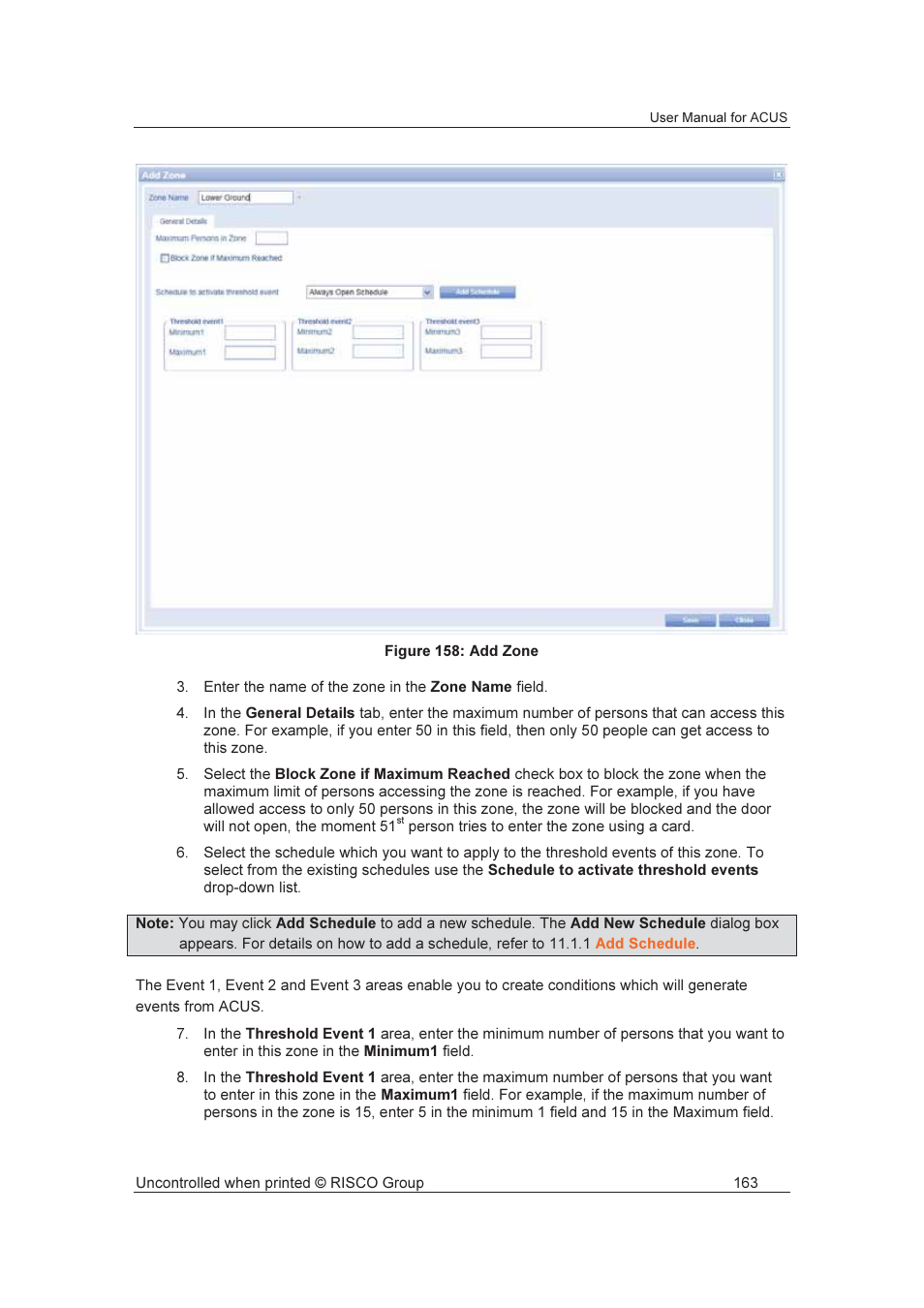 RISCO Group ACUS User Manual | Page 191 / 525