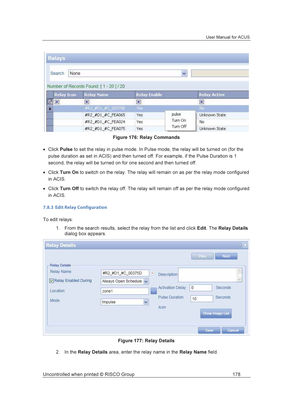 RISCO Group ACUS User Manual | Page 206 / 525
