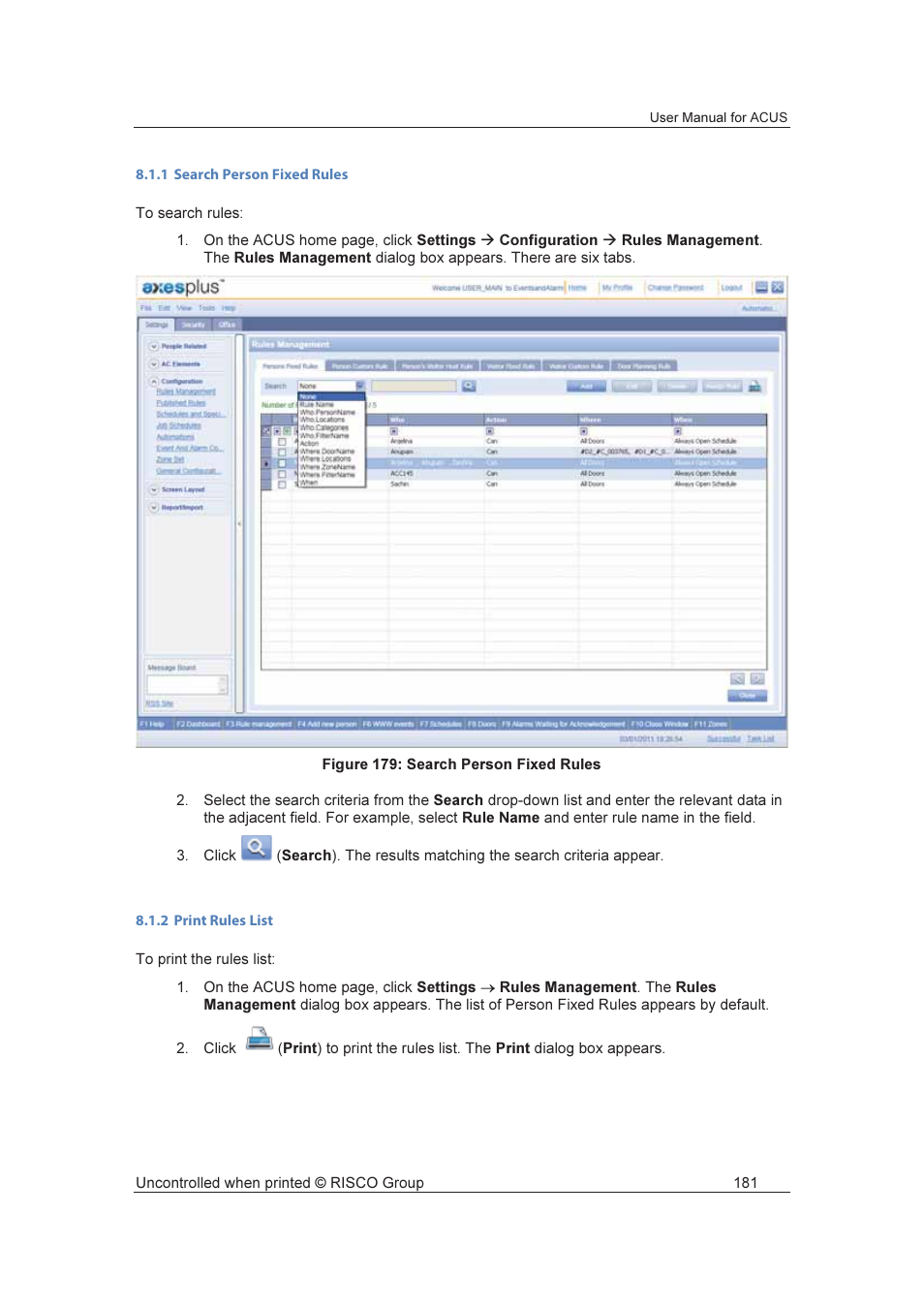 RISCO Group ACUS User Manual | Page 209 / 525