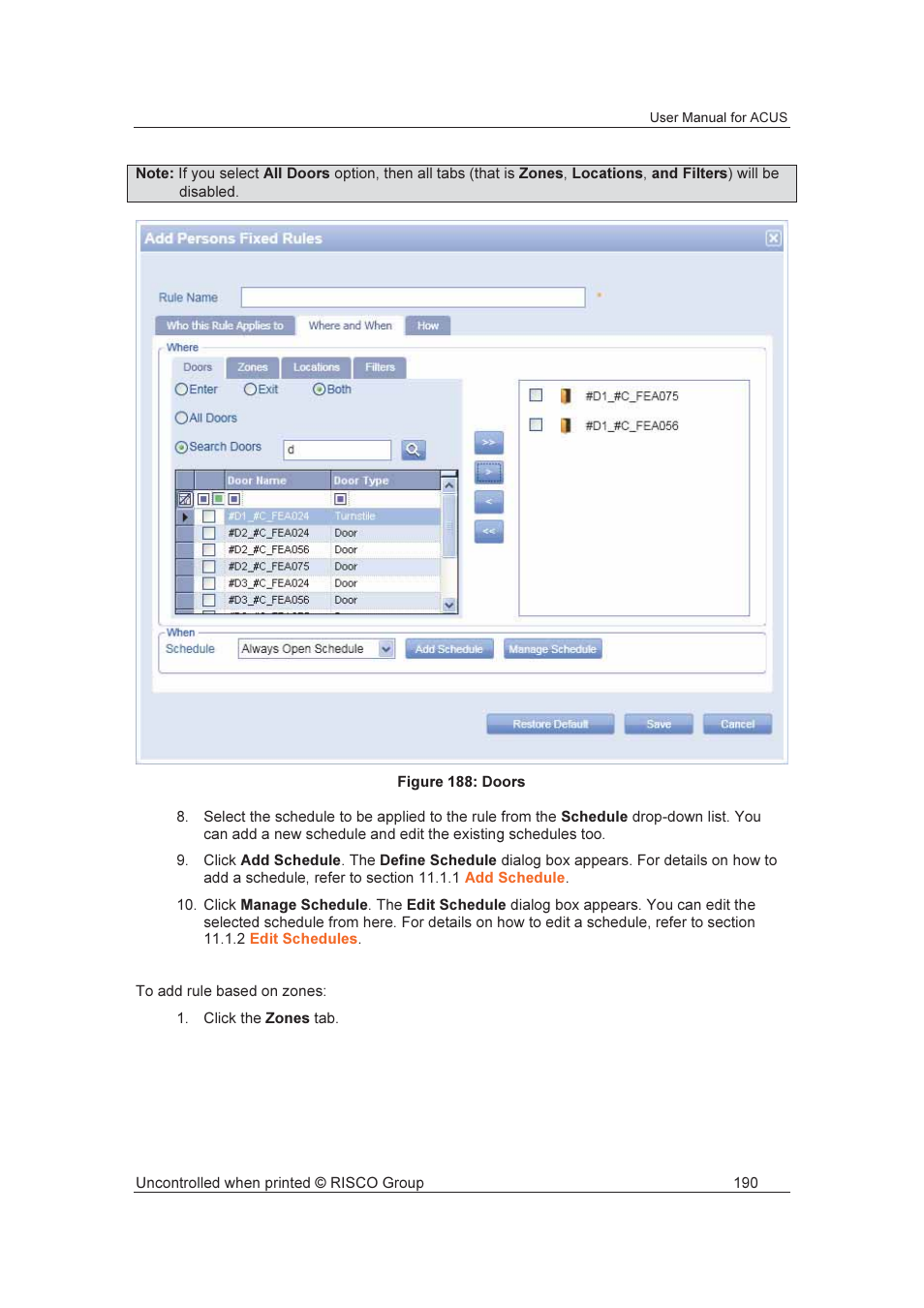 RISCO Group ACUS User Manual | Page 218 / 525
