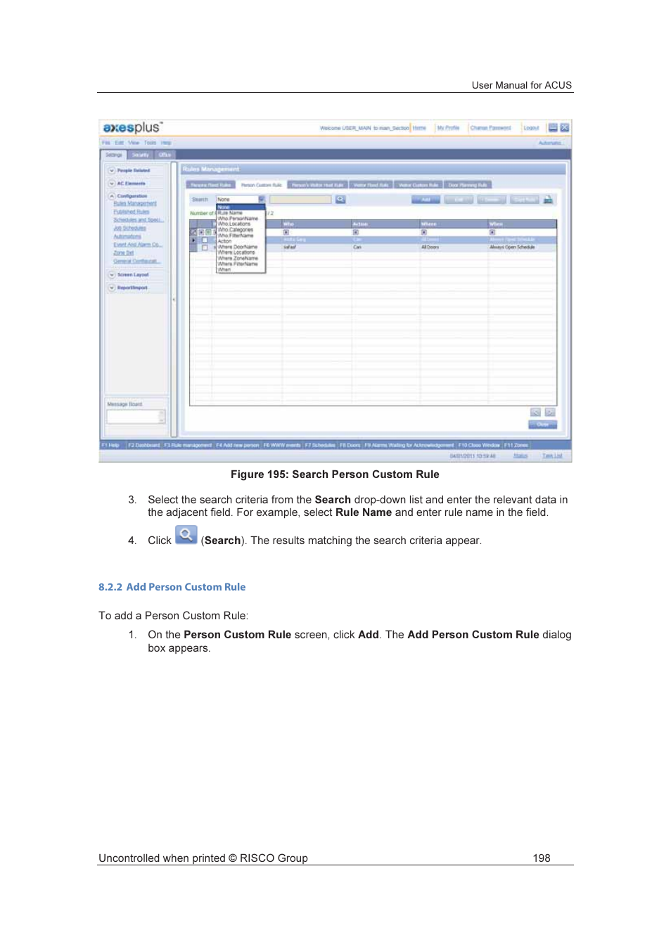 RISCO Group ACUS User Manual | Page 226 / 525