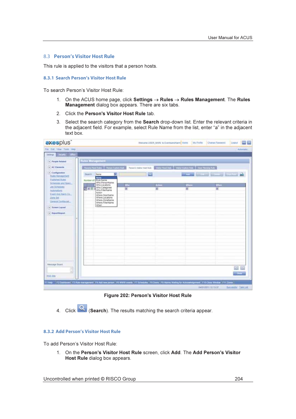 RISCO Group ACUS User Manual | Page 232 / 525