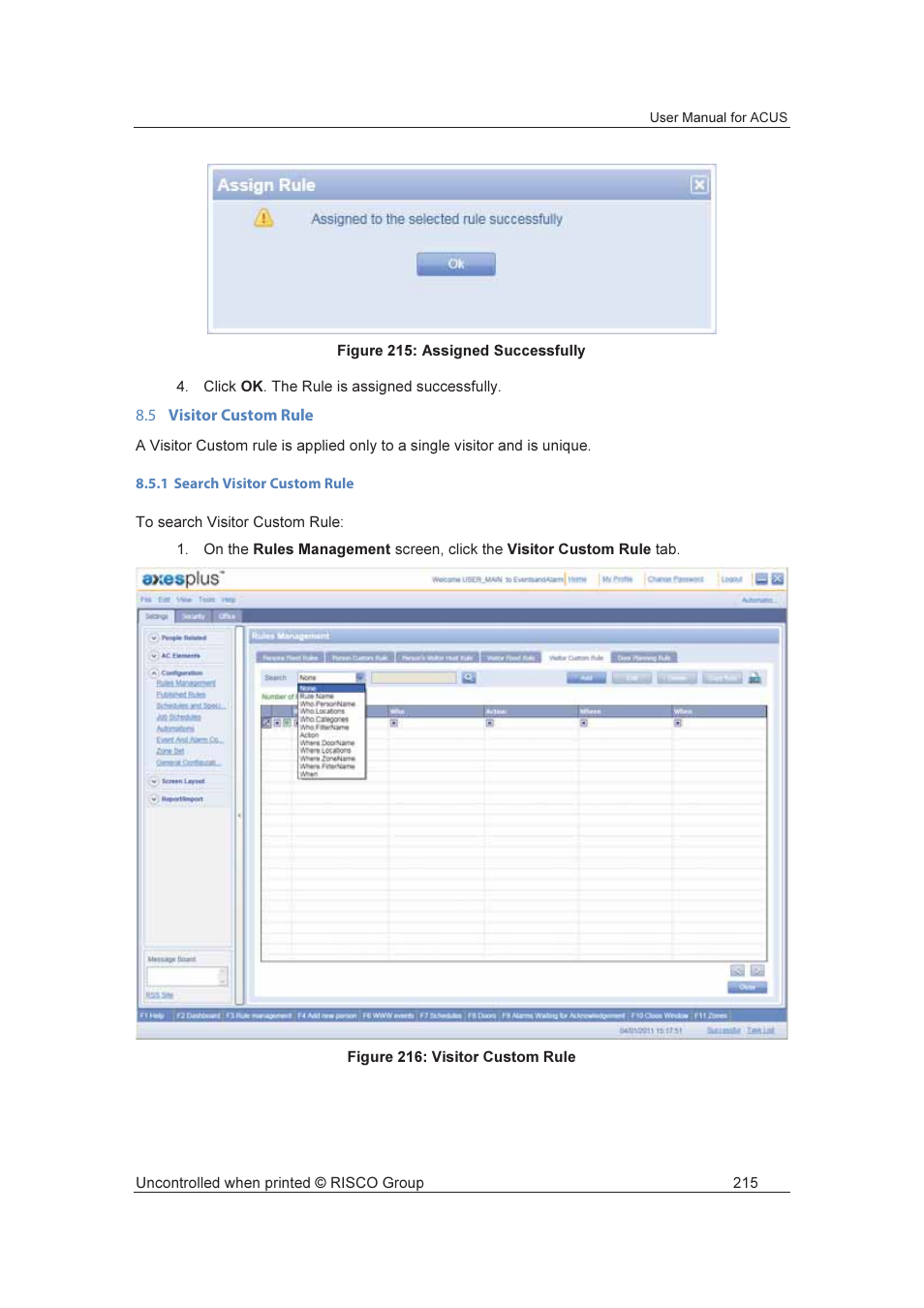 RISCO Group ACUS User Manual | Page 243 / 525