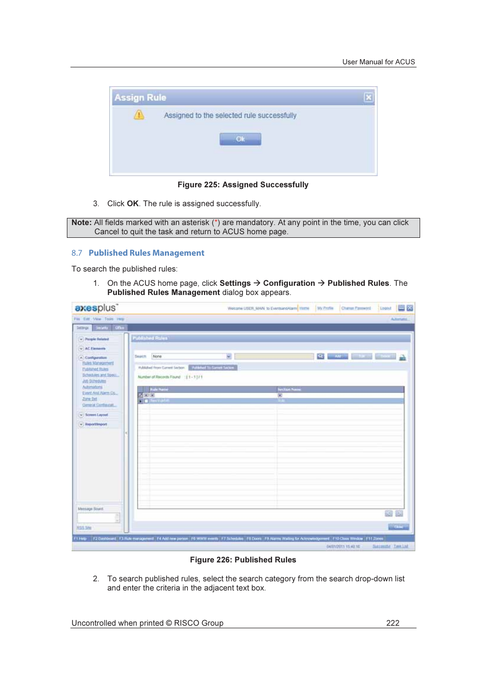 RISCO Group ACUS User Manual | Page 250 / 525