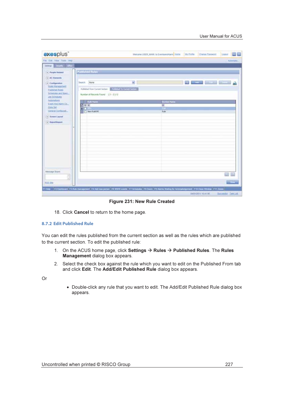 RISCO Group ACUS User Manual | Page 255 / 525