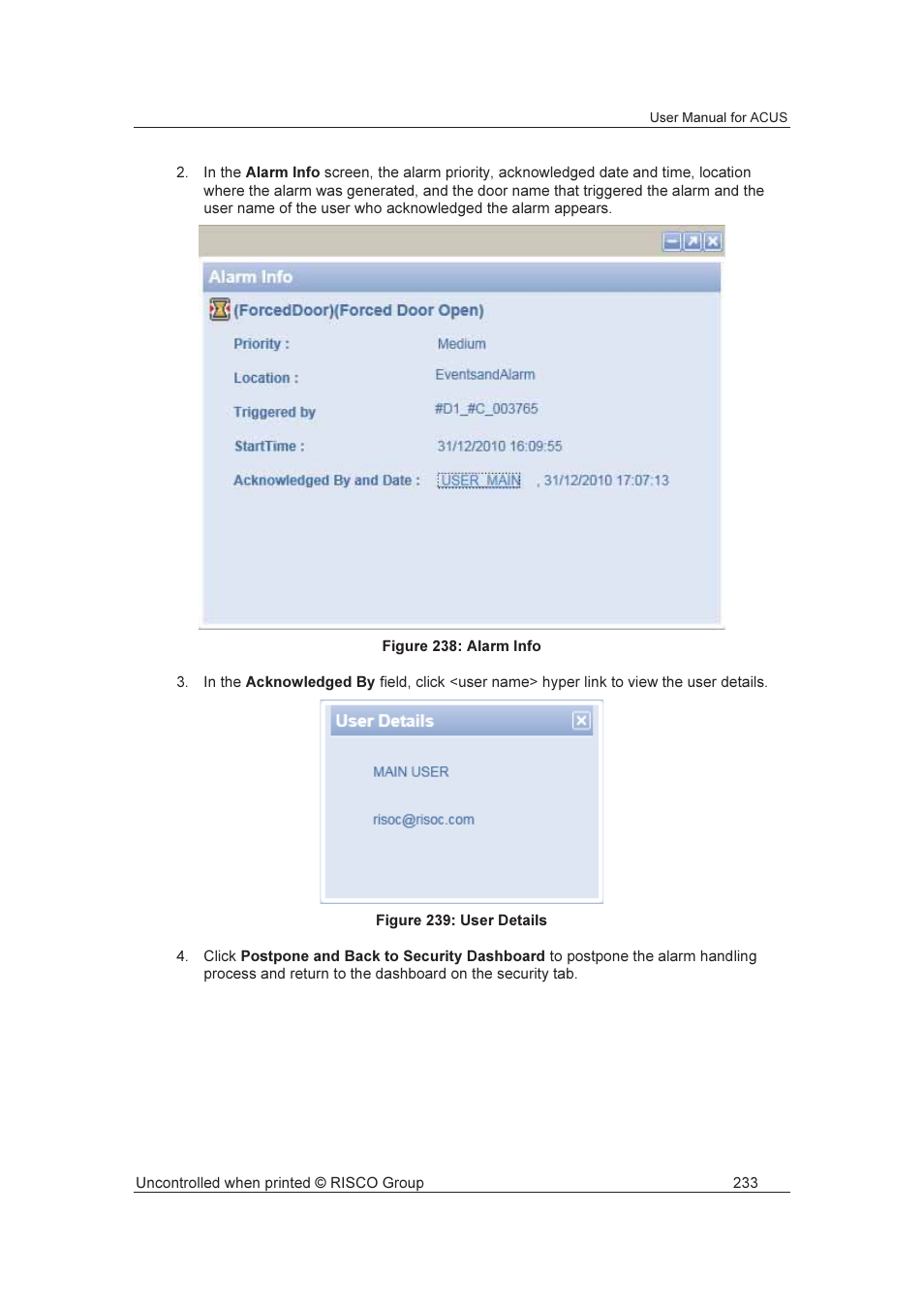 RISCO Group ACUS User Manual | Page 261 / 525