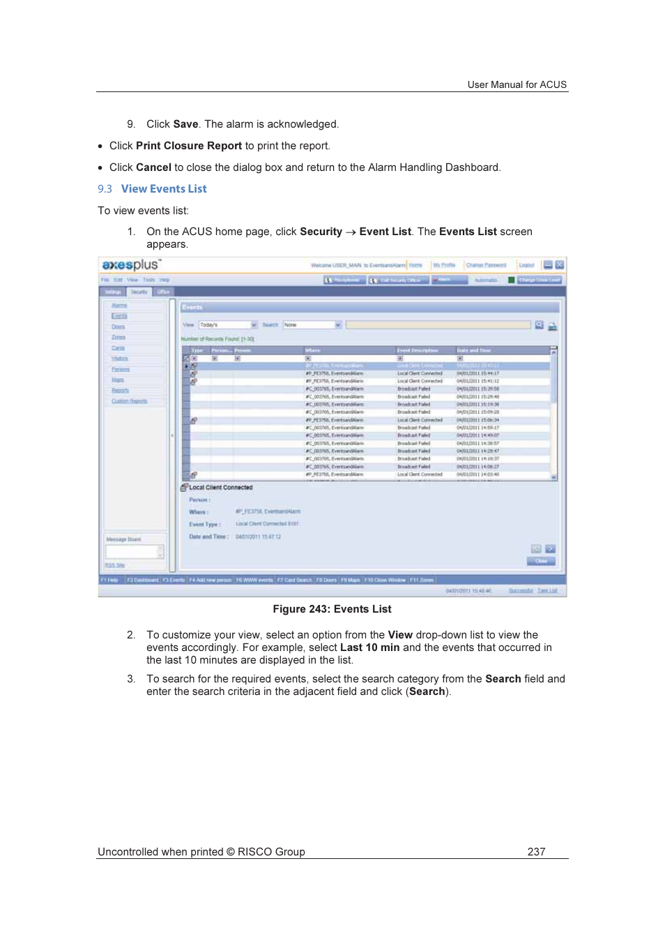 RISCO Group ACUS User Manual | Page 265 / 525