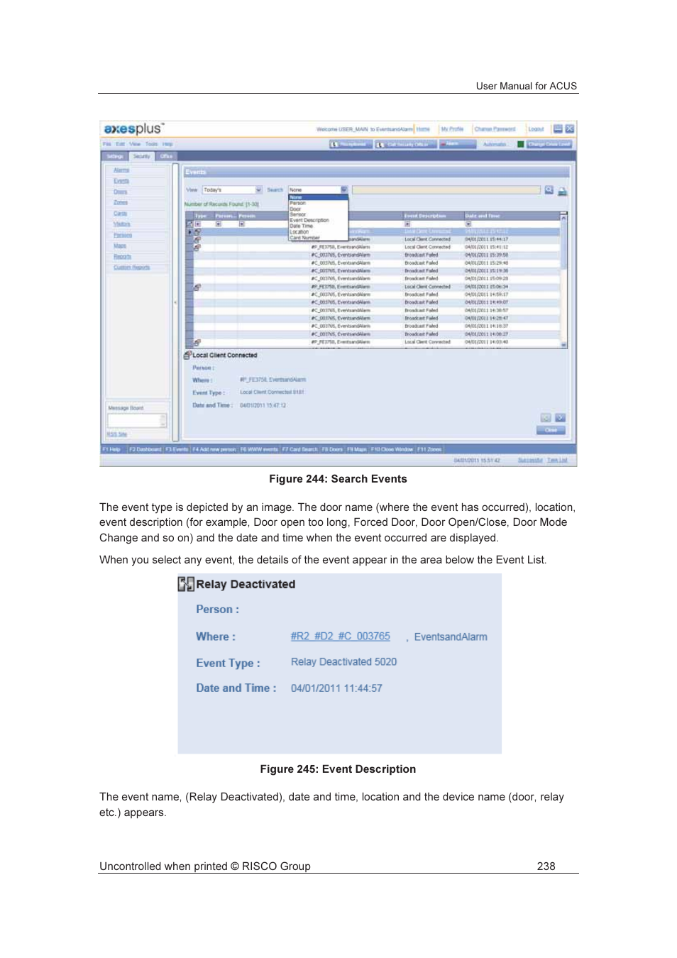 RISCO Group ACUS User Manual | Page 266 / 525