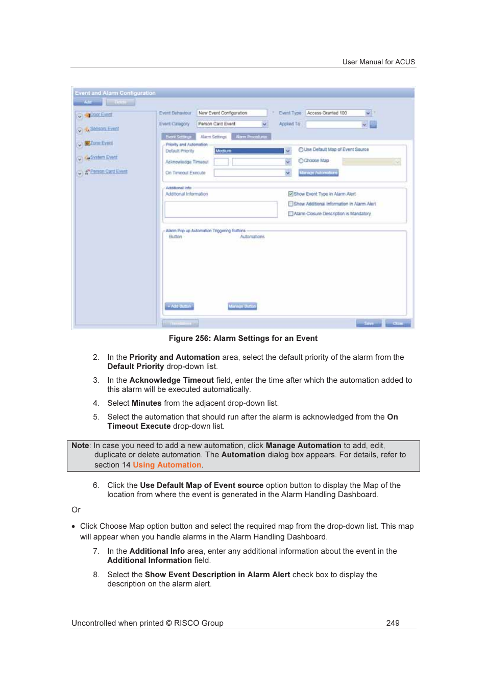 RISCO Group ACUS User Manual | Page 277 / 525