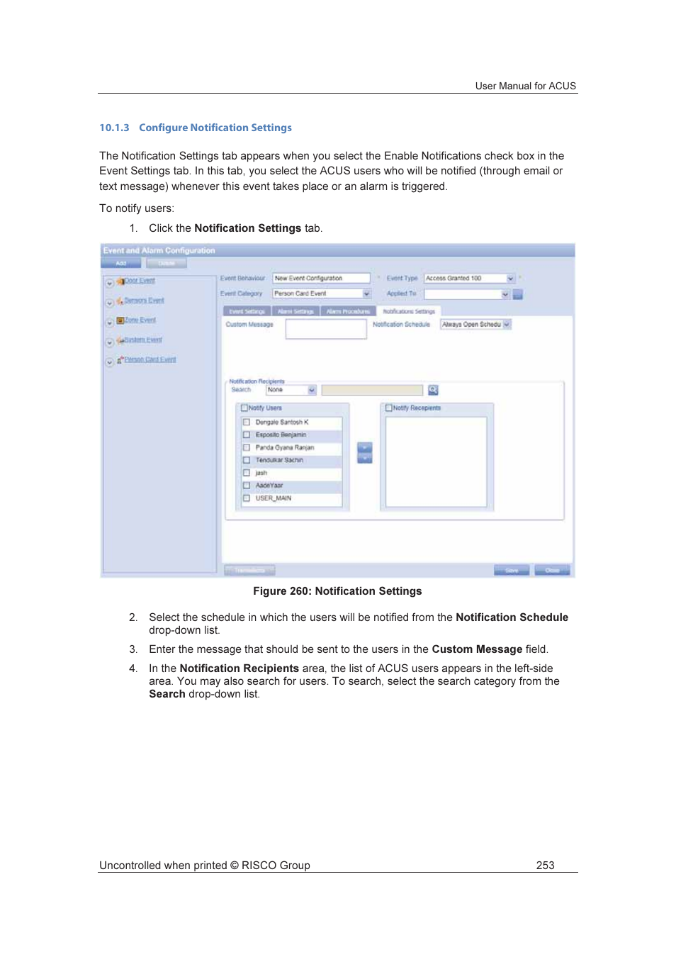 RISCO Group ACUS User Manual | Page 281 / 525