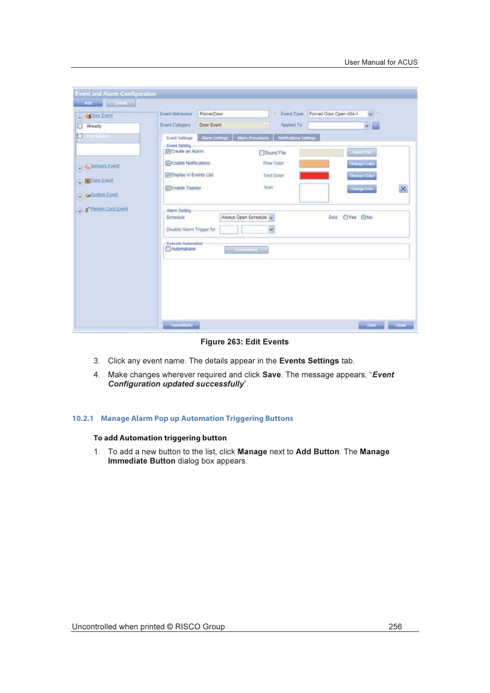 RISCO Group ACUS User Manual | Page 284 / 525