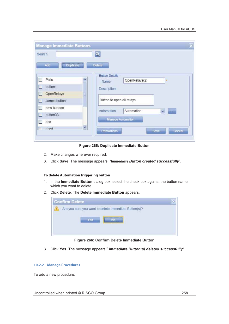 RISCO Group ACUS User Manual | Page 286 / 525