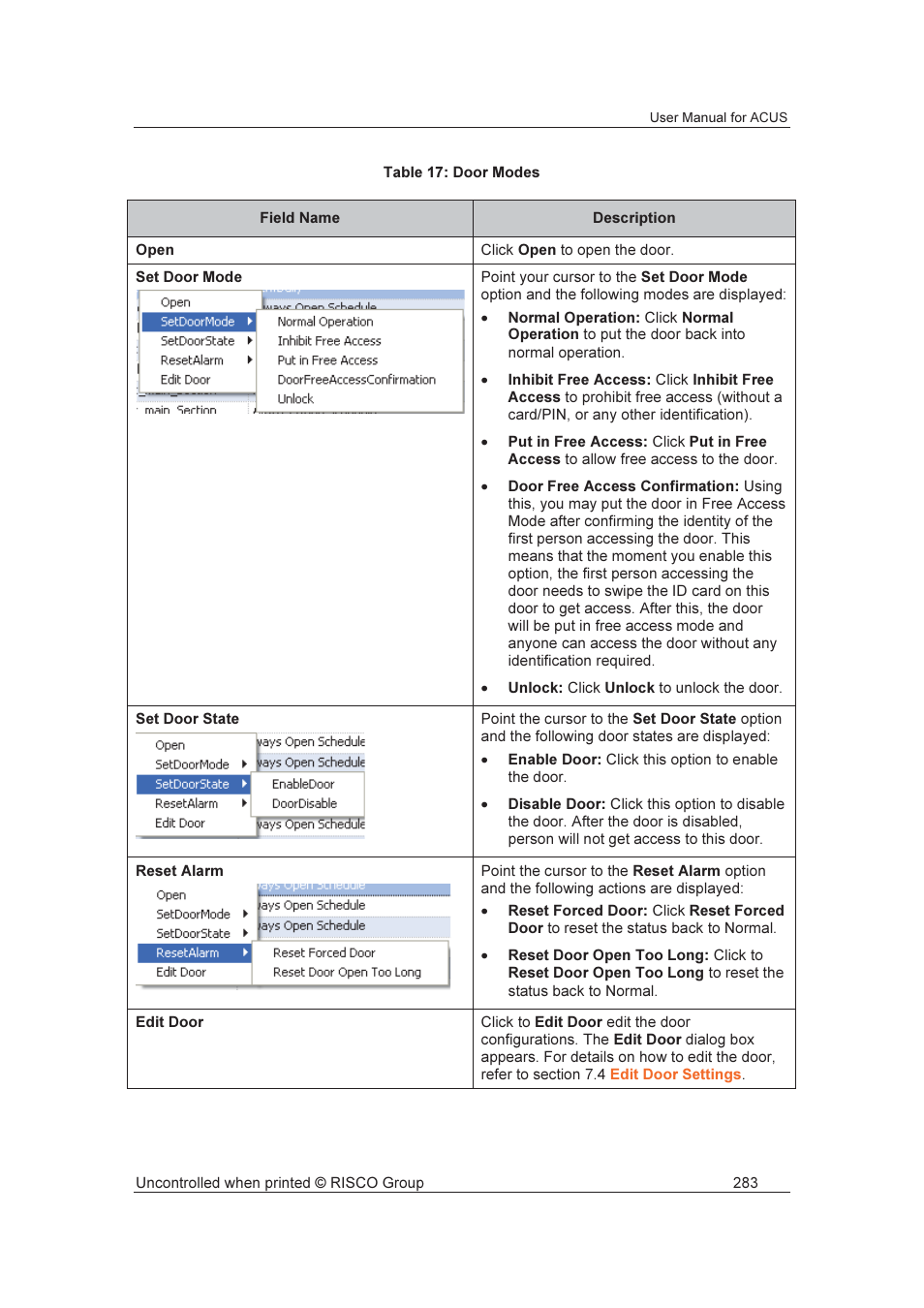 RISCO Group ACUS User Manual | Page 311 / 525