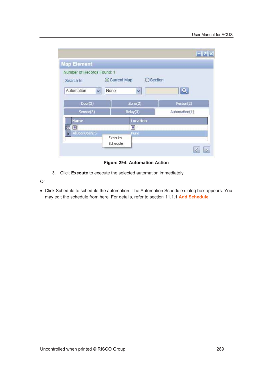 RISCO Group ACUS User Manual | Page 317 / 525