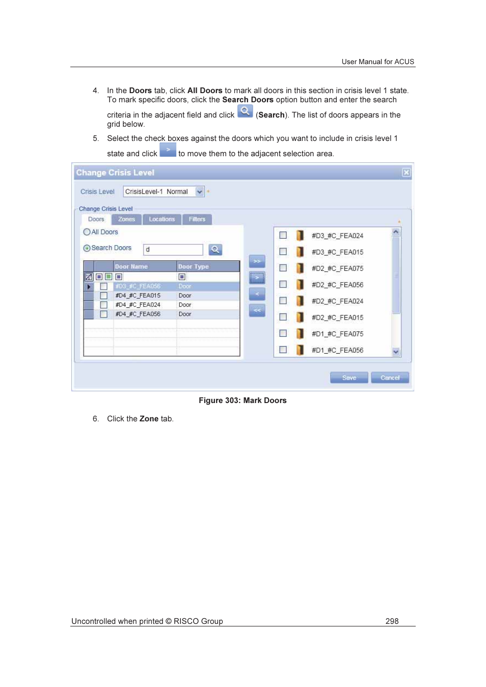 RISCO Group ACUS User Manual | Page 326 / 525