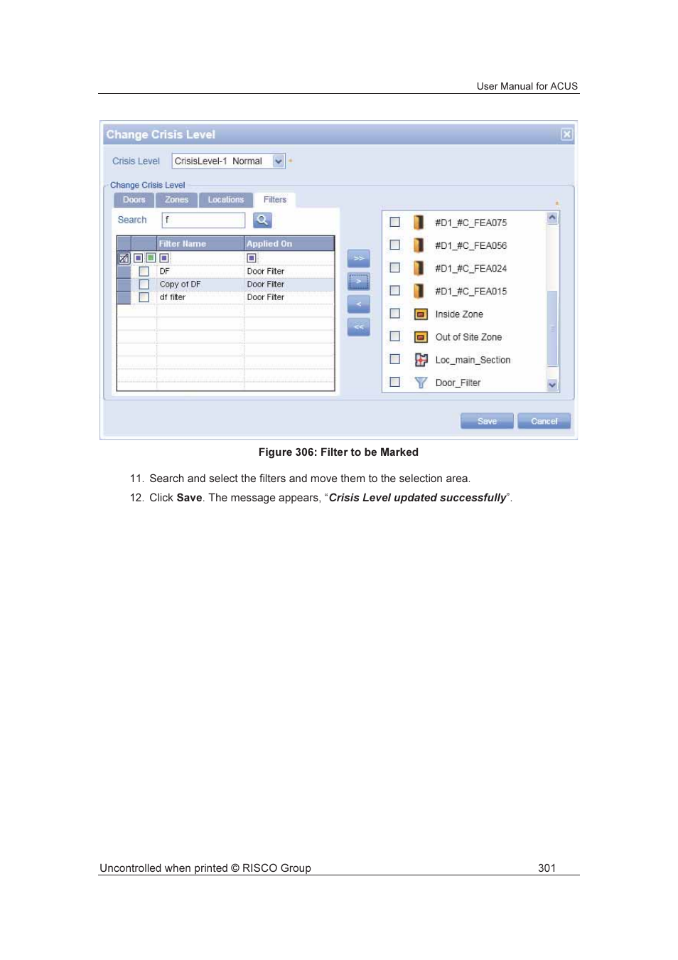 RISCO Group ACUS User Manual | Page 329 / 525
