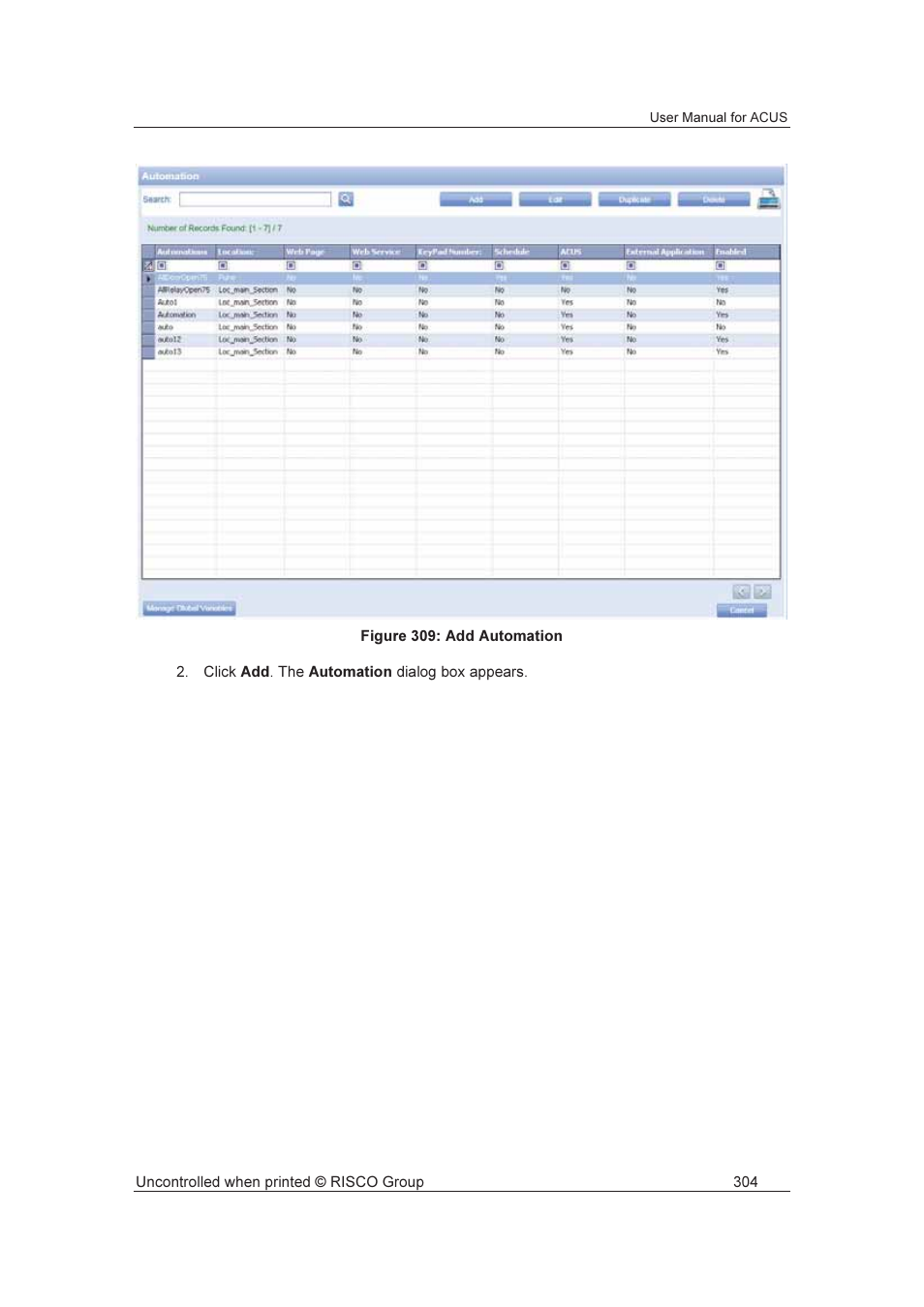 RISCO Group ACUS User Manual | Page 332 / 525