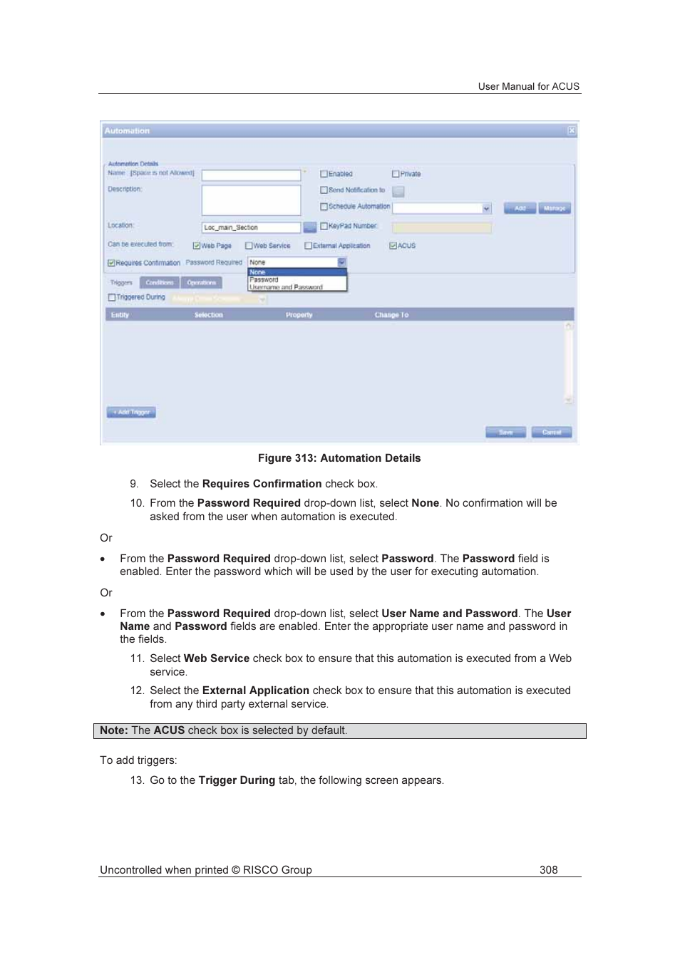 RISCO Group ACUS User Manual | Page 336 / 525