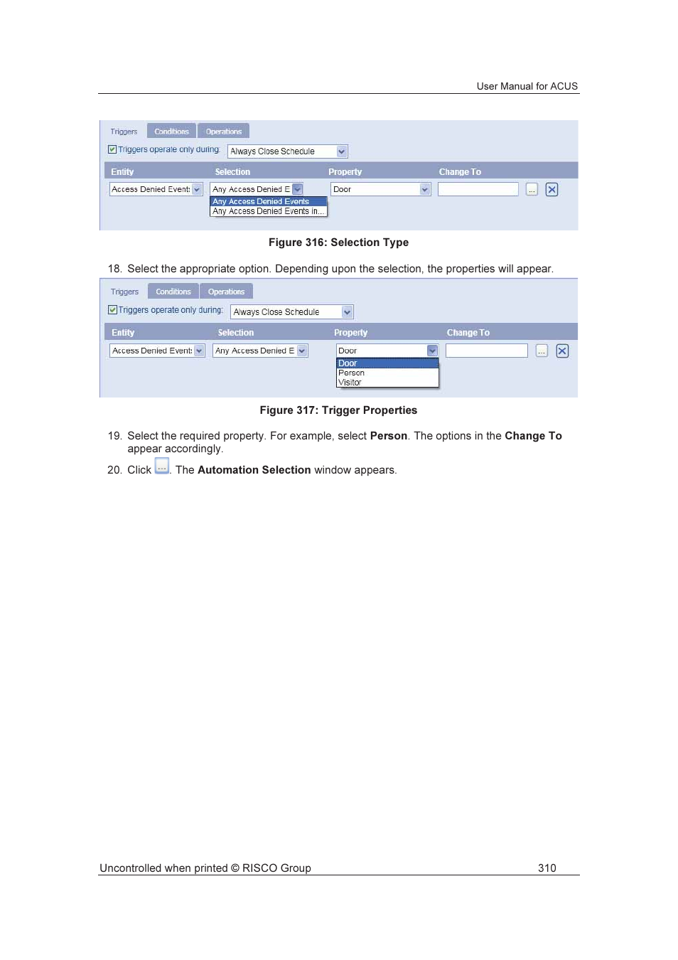 RISCO Group ACUS User Manual | Page 338 / 525