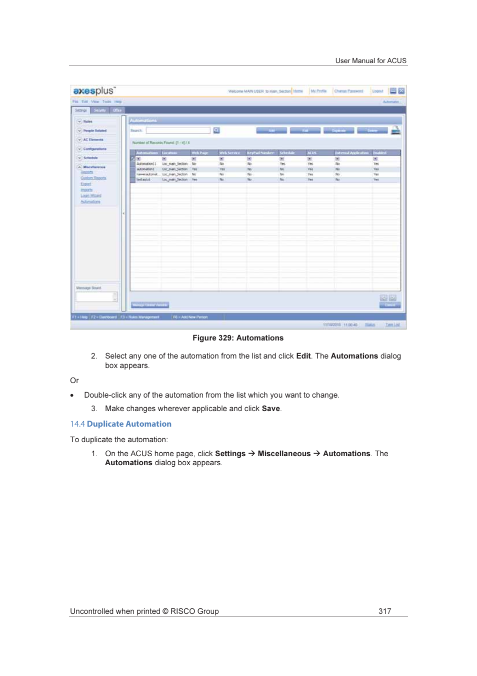 RISCO Group ACUS User Manual | Page 345 / 525